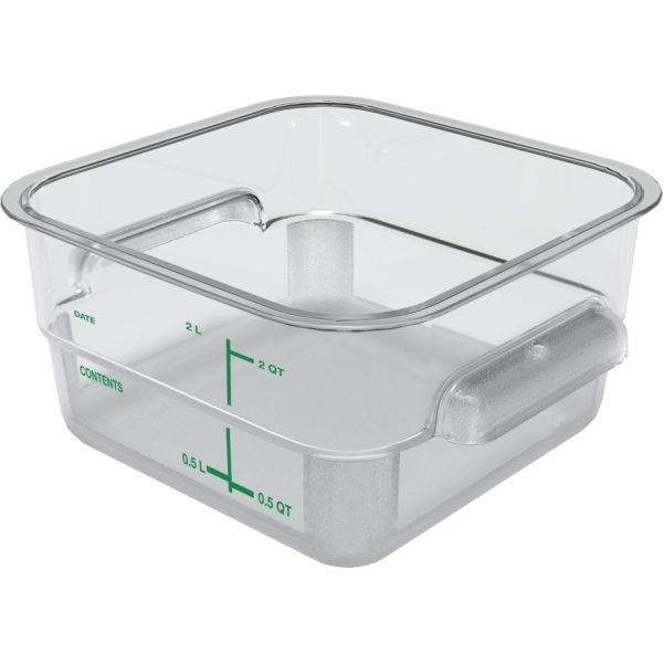 Cambro 2 Qt. Food Storage Container (Clear, Square)