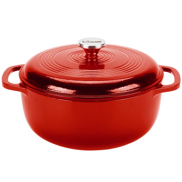Lodge Red 6-Qt. Dutch Oven  Dutch oven, Lodge cookware, Oven